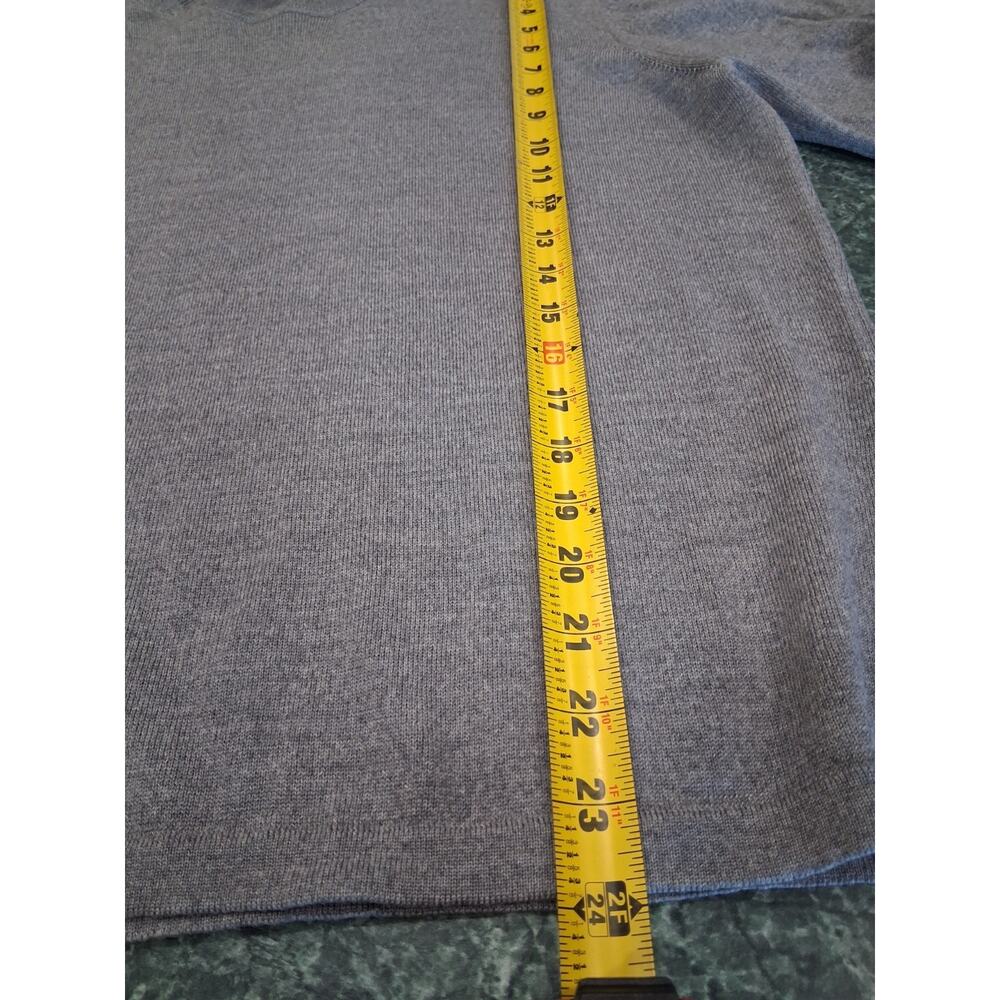 Chiara Marconi Pure New Merino 100% Wool Turtleneck Sweater Gray Italy XL Layer - Picture 8 of 10